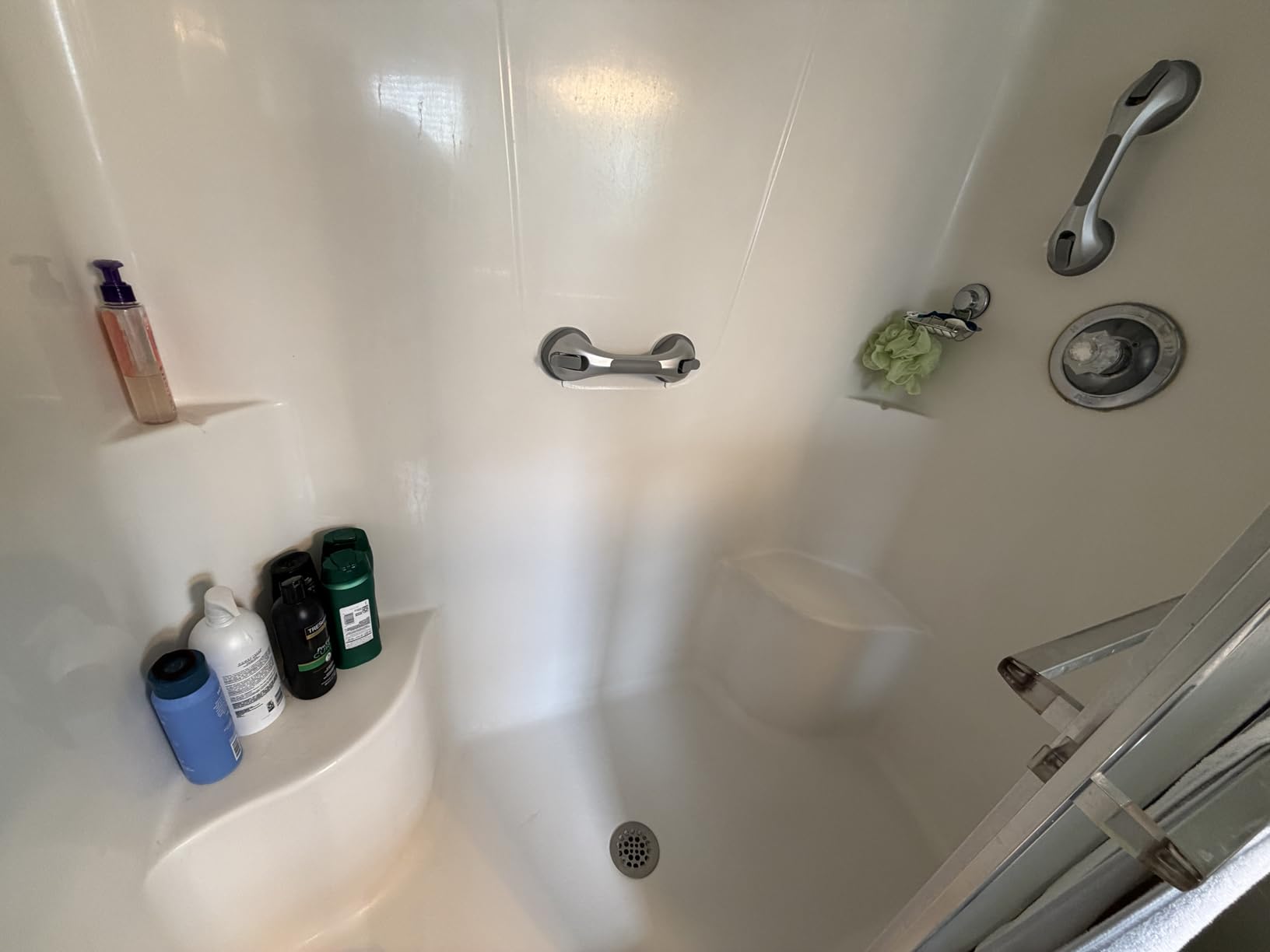 Grab bar inside bathtub